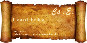 Cserni Endre névjegykártya